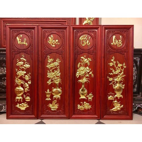 Tranh Tứ Bình Vinh Hoa Phú Qúy